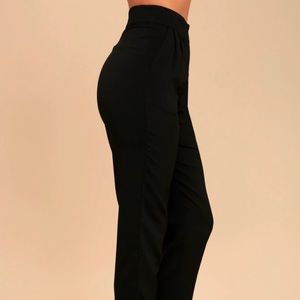 Lulu’s  Kick It black high waisted pants